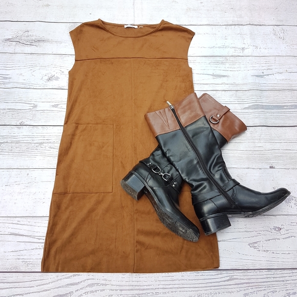 Dex Faux Suede Dress - Picture 8 of 11